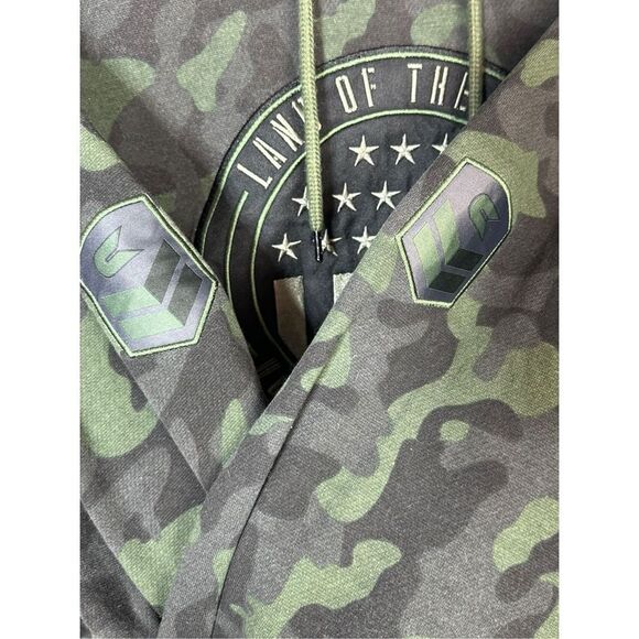 Colosseum Land of The Free Home of The Brave Camo Hoodie L NWOT - Picture 3 of 7